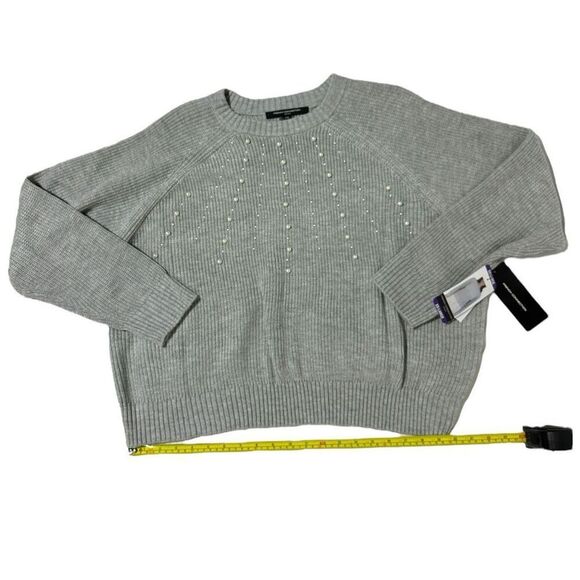 French Connection Women's Embellished Grey Sweater Size XXL - Picture 10 of 12